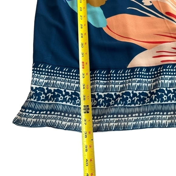 Soft Surroundings Dress Womens Size M Hibiscus Sheer lined Pockets Boho Coastal - Picture 11 of 15